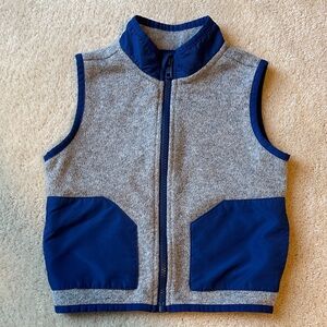 Janie and Jack Blue and Gray Vest